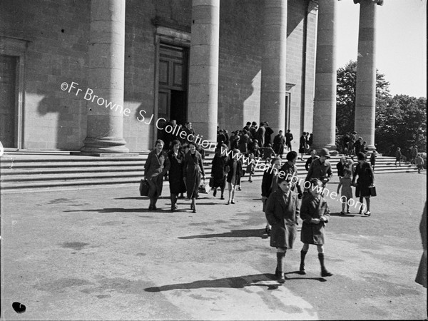 PEOPLE LEAVING CATHEDRAL